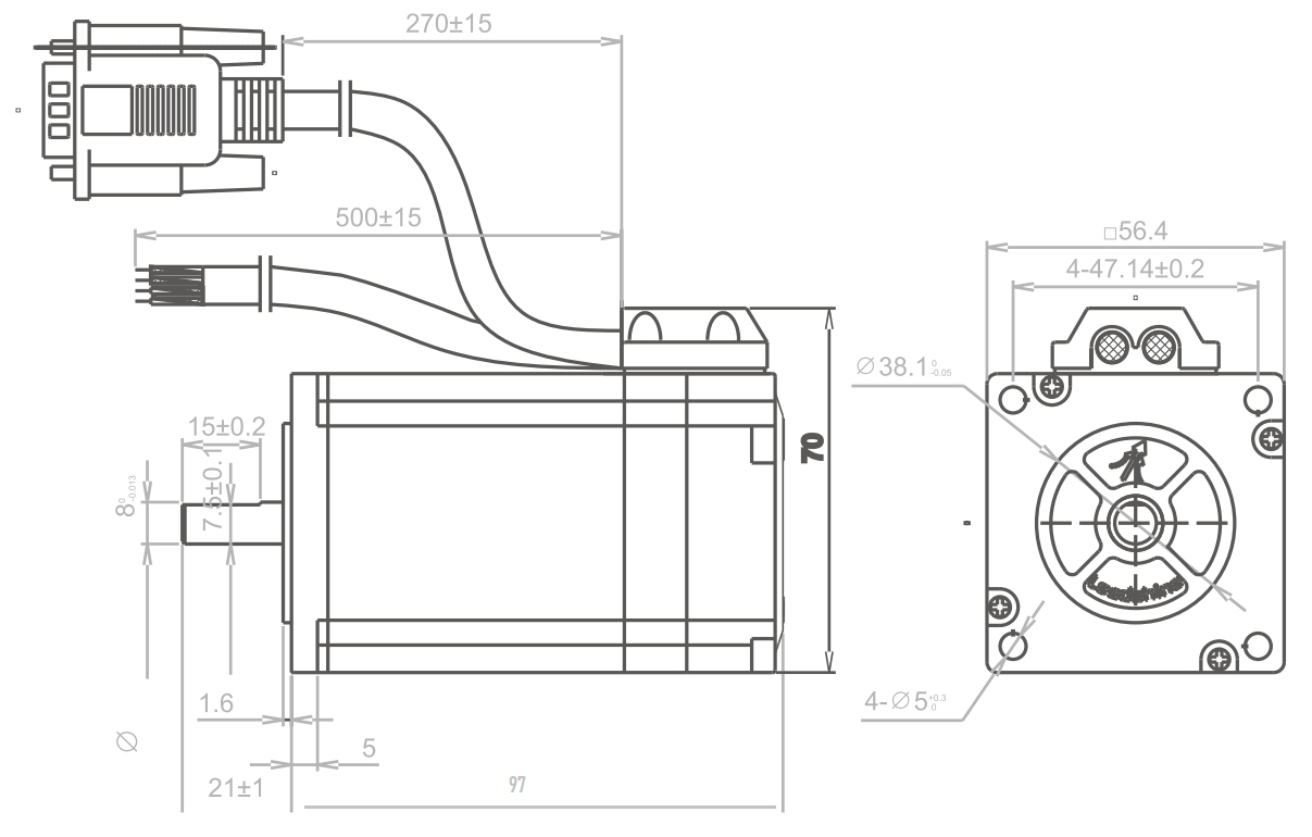 Шаговый двигатель с обратной связью  Leadshine CS-M22323