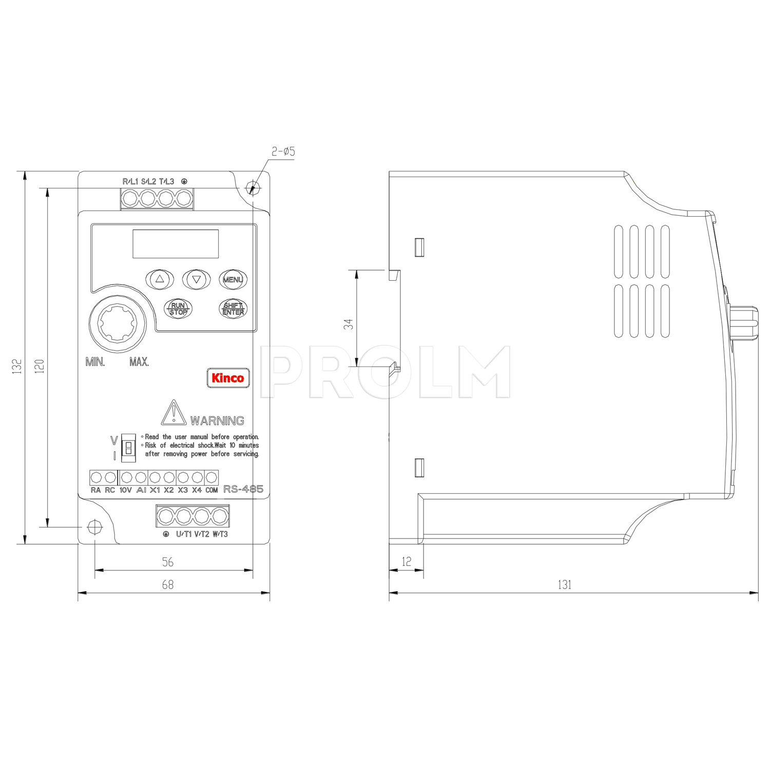 Частотный преобразователь  Kinco CV20-2S-0004G