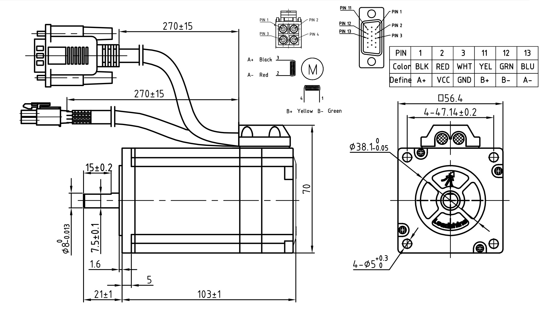 Шаговый двигатель с обратной связью  Leadshine CS-M22326