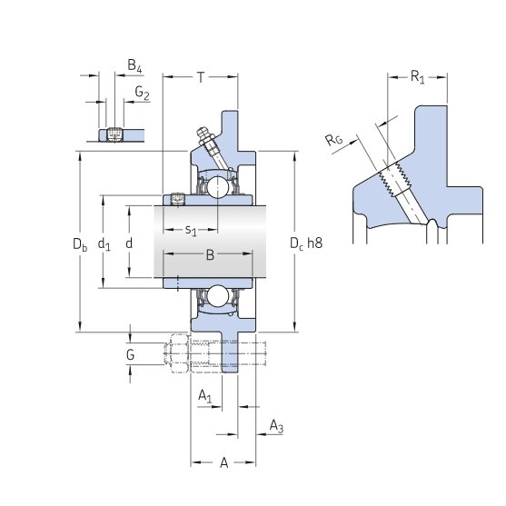 Корпус с шариковым подшипником  SKF FYC 35 TF