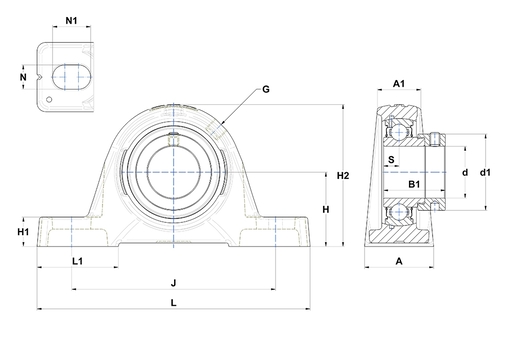 Корпус с шариковым подшипником  SNR ESPE210