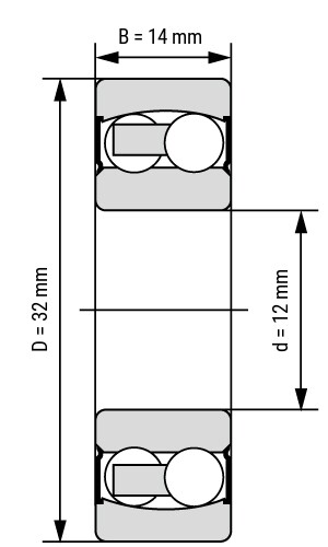 Подшипник  ArtNC 2201-2RS