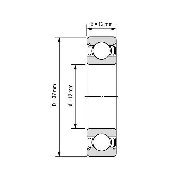 Подшипник  ArtNC 6301-2Z