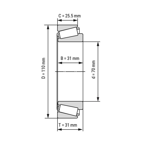 Подшипник  TIMKEN 33014 (33014M-90KM1)