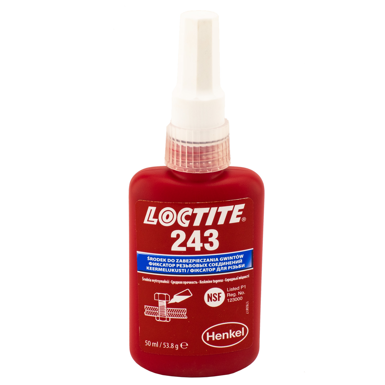Резьбовой фиксатор средней прочности Локтайт  Loctite 243 BO50ML